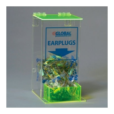 National Marker Co Global Industrial Acrylic Safety PPE Dispenser Ear Plugs Small GLAEP-4 672062